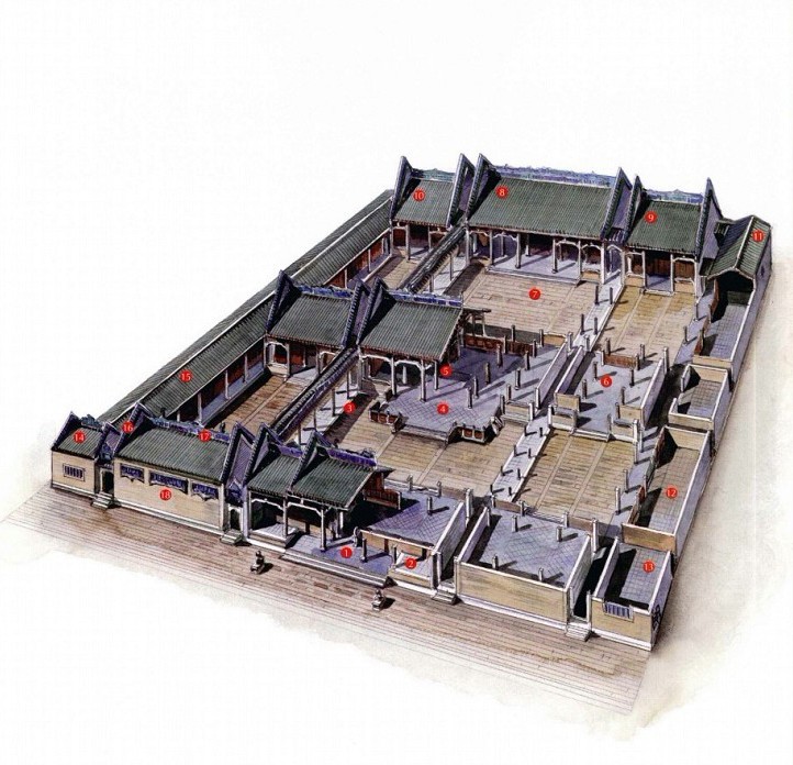 穿墻透壁，手繪中國(guó)古代經(jīng)典古建筑