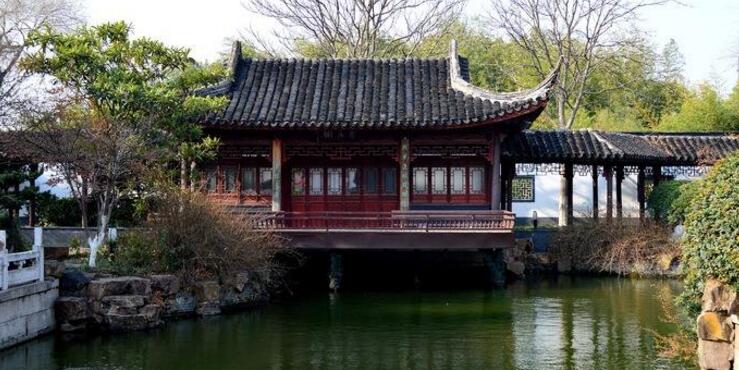 荊川公園聽(tīng)雨軒水榭