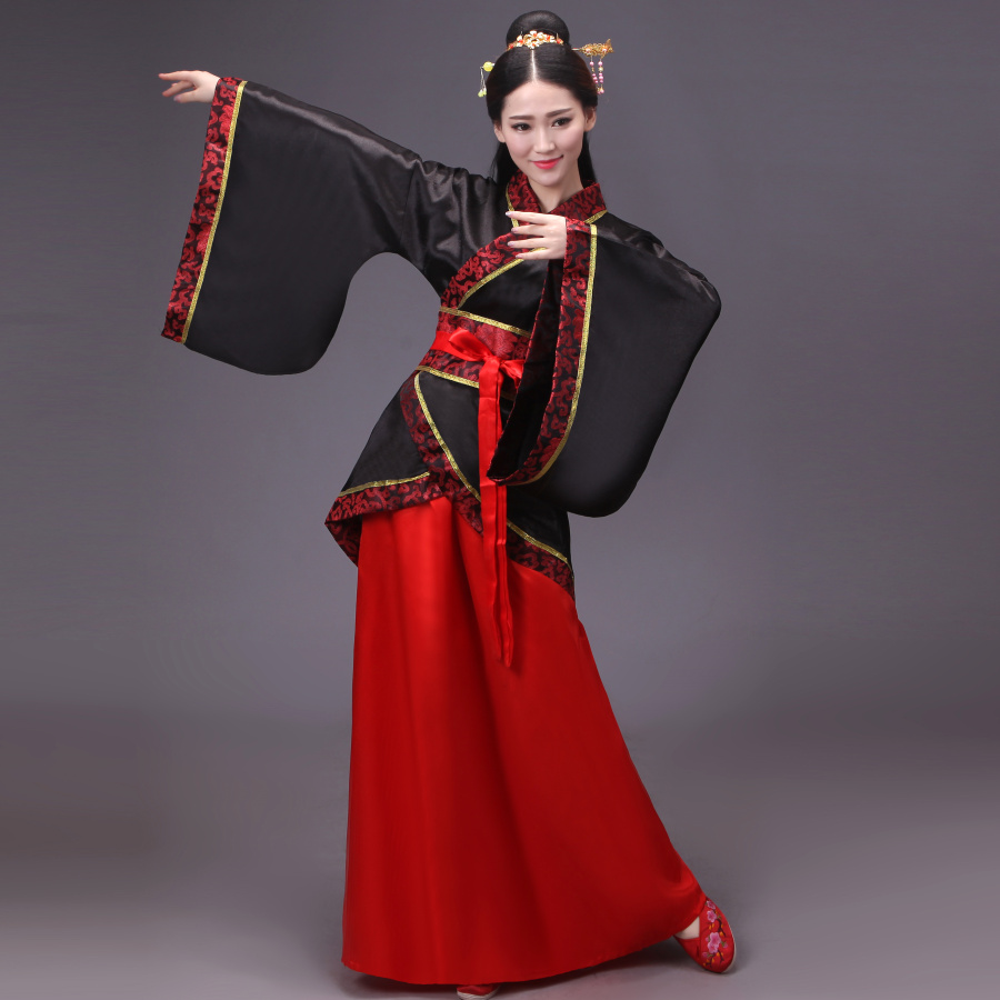 經(jīng)典中國(guó)紅漢服古裝美女圖片