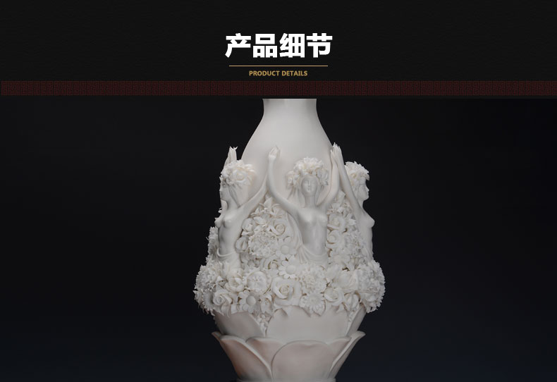 創(chuàng)意家居植物飾品擺件，白瓷瓷器工藝品