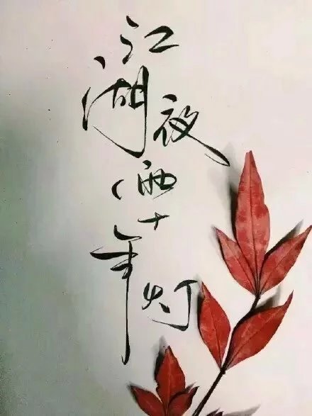 別致新穎的書(shū)法字體，美的很有意境！