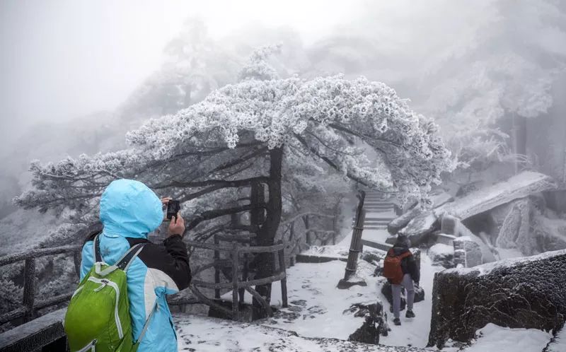 雪后黃山風(fēng)景宛如人間仙境，舞一曲雪中霓裳羽