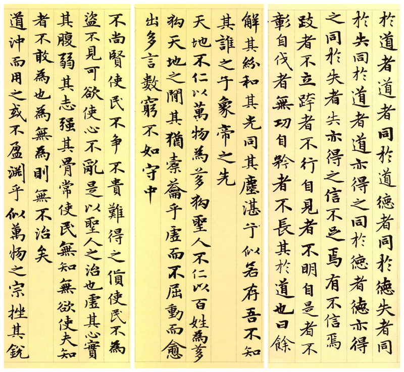 楷書四大家之趙孟頫《道德經(jīng)》（節(jié)選）欣賞