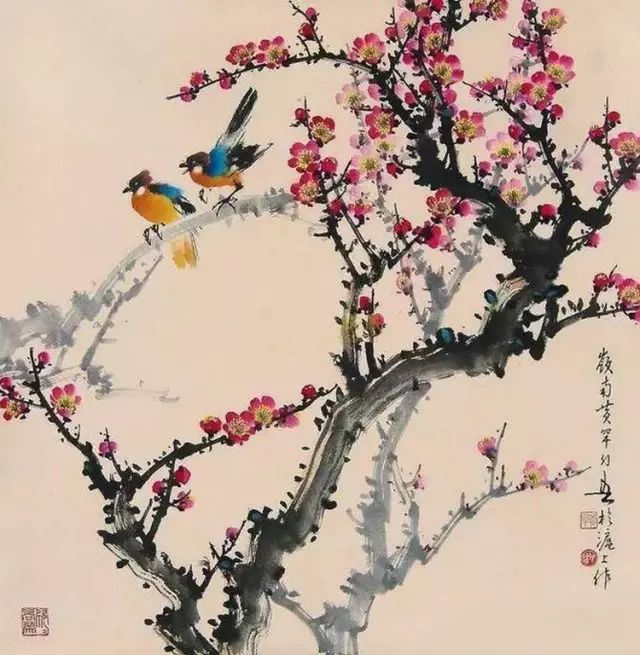 中國(guó)國(guó)畫藝術(shù)：絕美花鳥(niǎo)國(guó)畫圖片