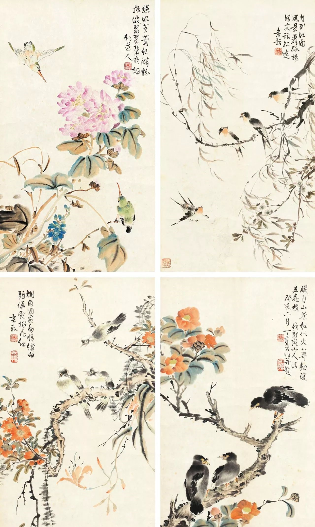 唯美精致的國(guó)畫(huà)：丁寶書(shū)花鳥(niǎo)作品欣賞