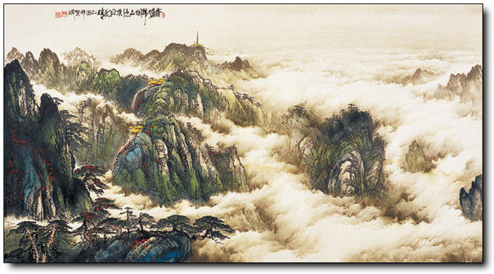 巍峨大氣的山水風(fēng)景水墨國畫作品欣賞