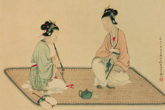 鄭慕康古代女子繪畫(huà)藝術(shù)作品