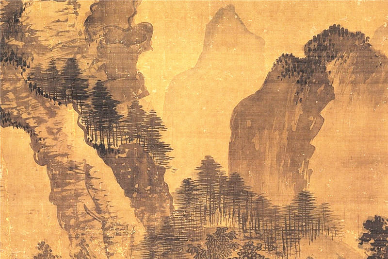 明朝戴進(jìn)國(guó)畫(huà)《畫(huà)山水》欣賞