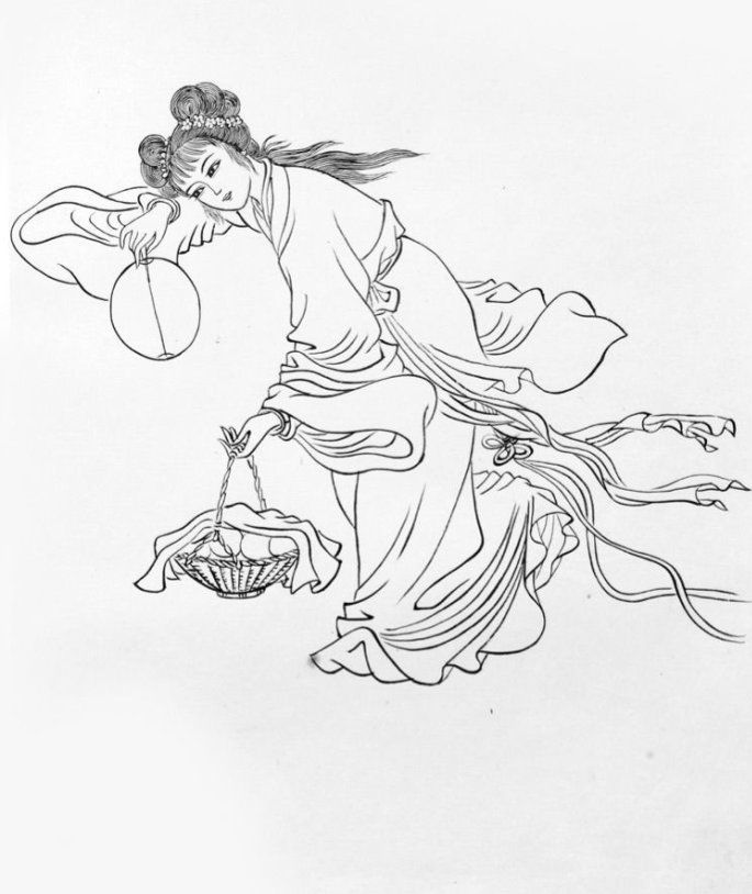 27幅白描仕女圖：一筆一畫勾勒出仕女美