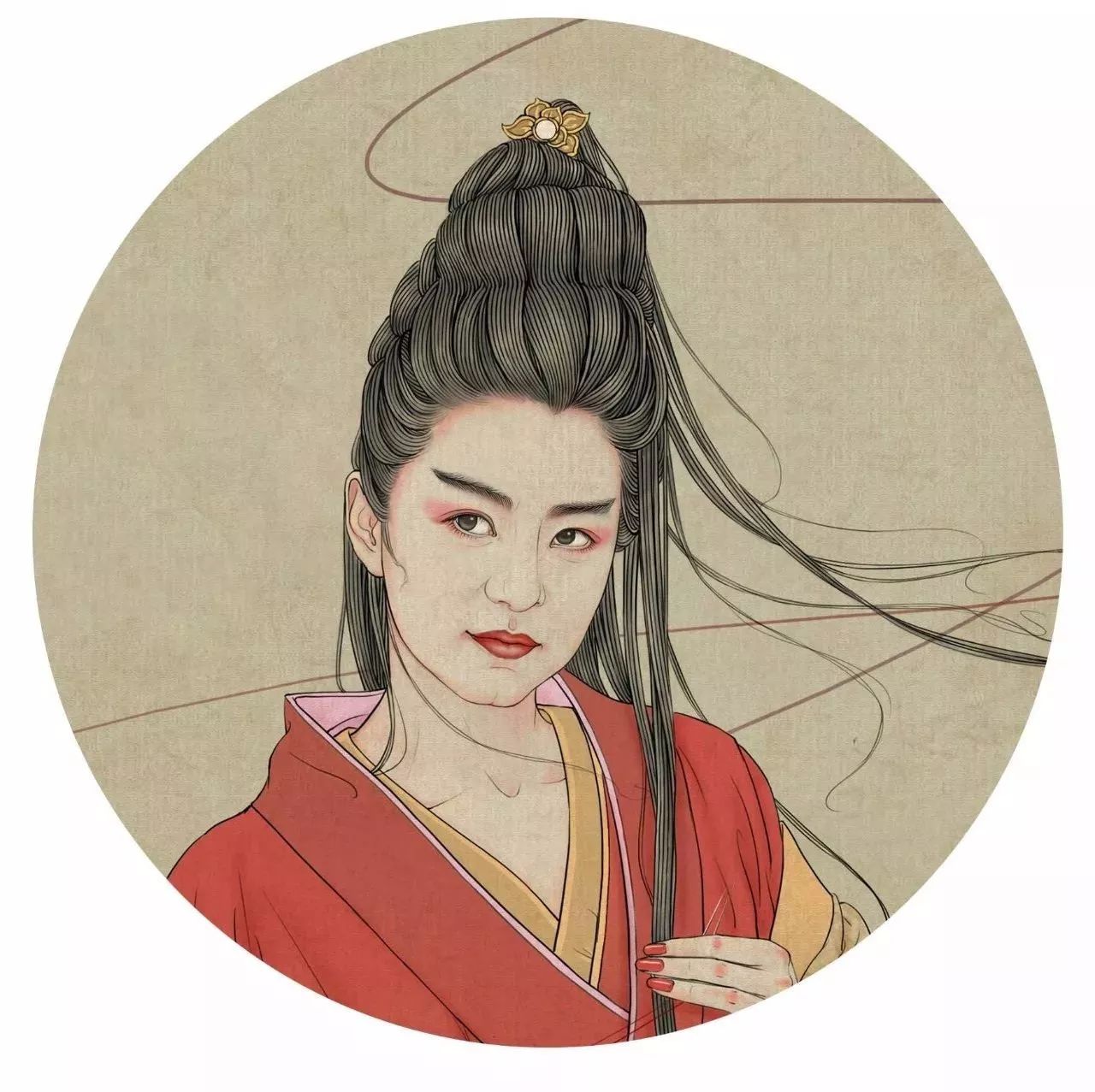 驚艷手繪插畫：古風(fēng)線條畫出女子極致的美