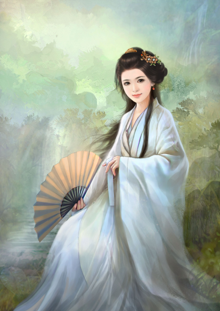 淡雅溫婉的古風(fēng)美女插畫欣賞