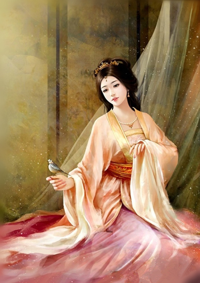 淡雅溫婉的古風(fēng)美女插畫欣賞