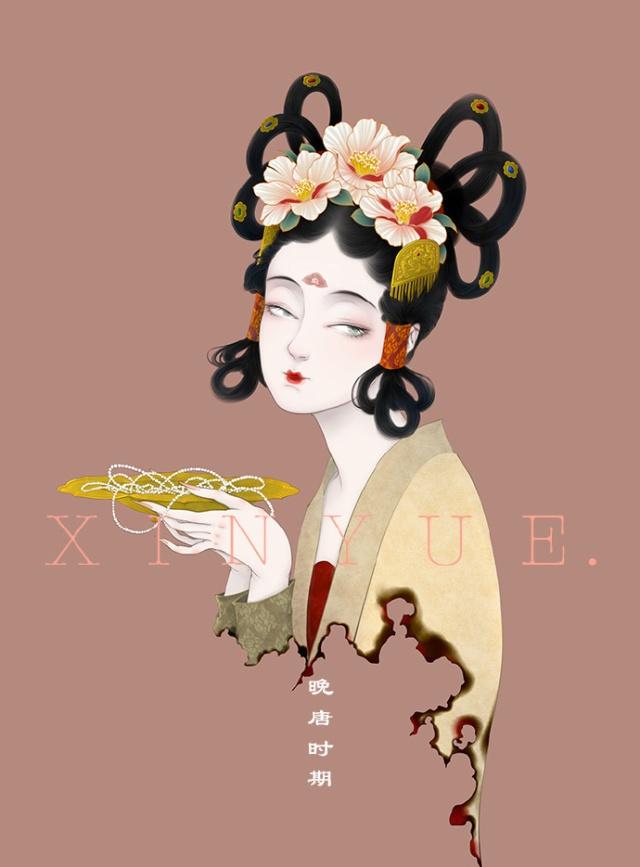 唐朝妝容插畫：原來這么美