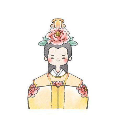 古風(fēng)花卉擬人情人頭像，一組好看的手繪古風(fēng)頭像