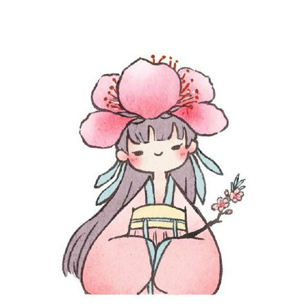 古風(fēng)花卉擬人情人頭像，一組好看的手繪古風(fēng)頭像